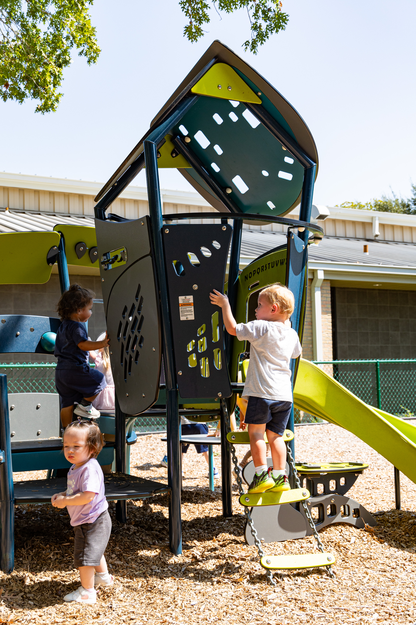The playground at Spring Branch Presbyterian Academy in Houston TX for daycare, preschool, and elementary children